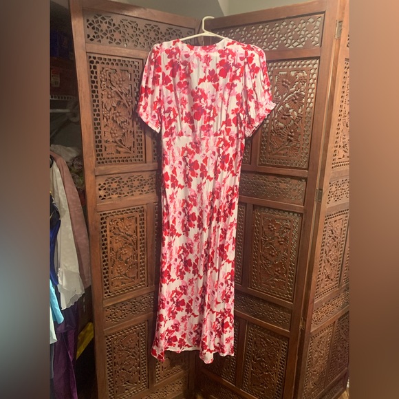 A NEW DAY NWT PINK & RED FLORAL DRESS - Picture 2 of 2